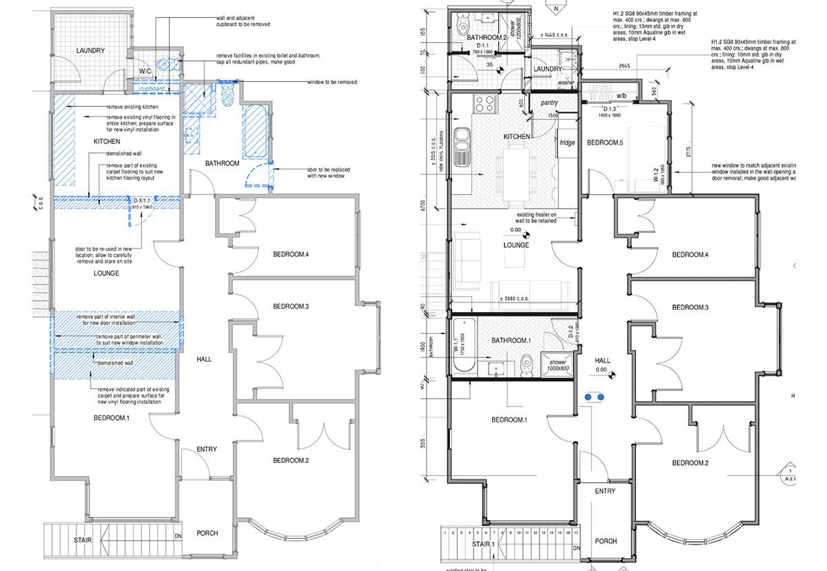 Floorplans of a remodel project by iFindProperty