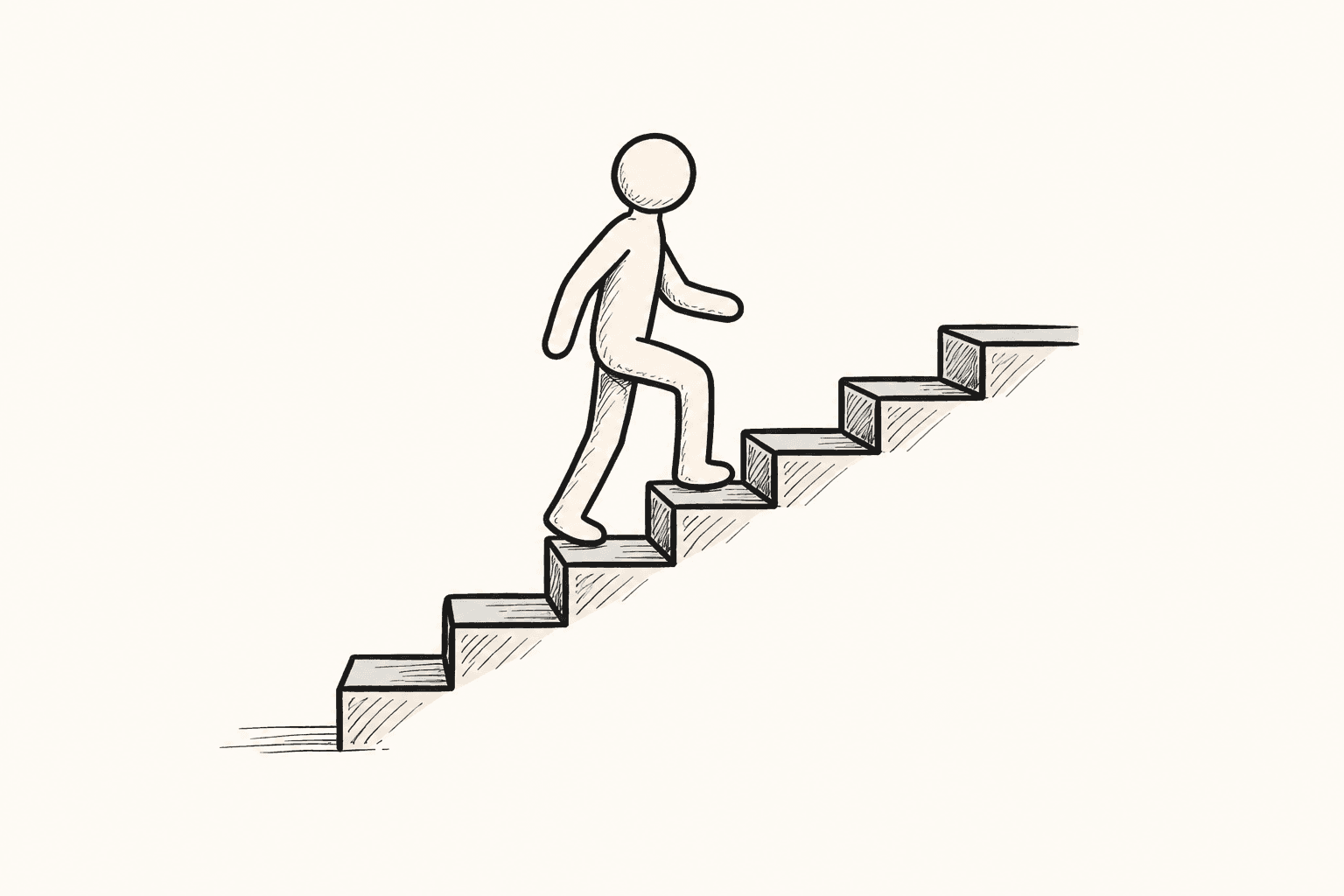 Man Climing Stairs Image